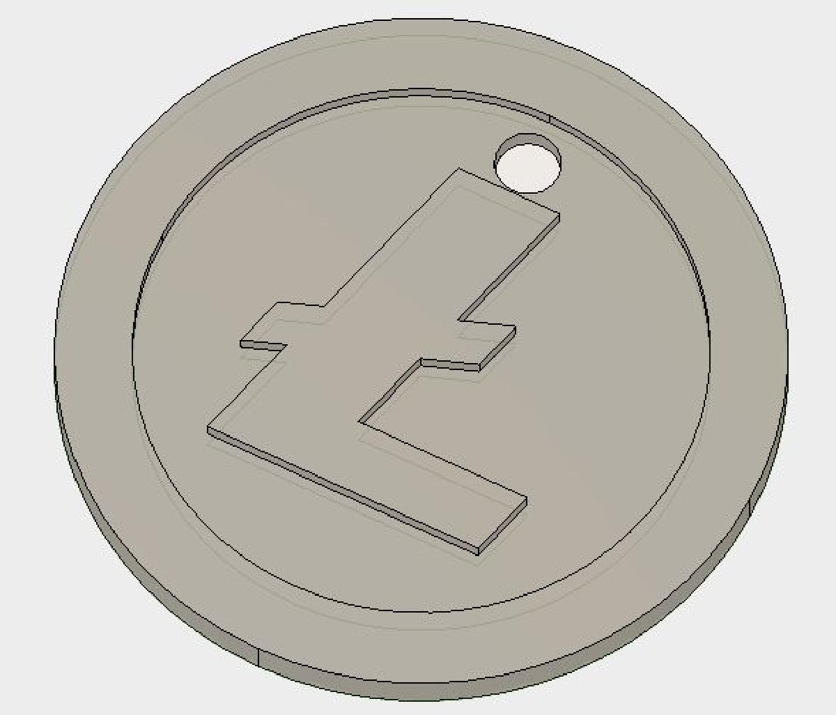 Litecoin (LTC) simples (Chaveiro)
