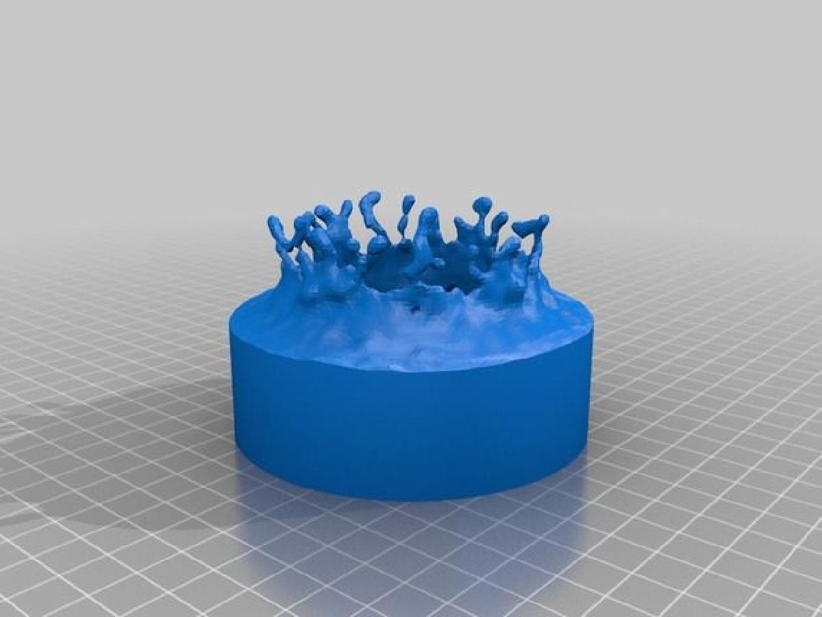 Splash de poca dagua. Modelo de fluido do liquidificador.