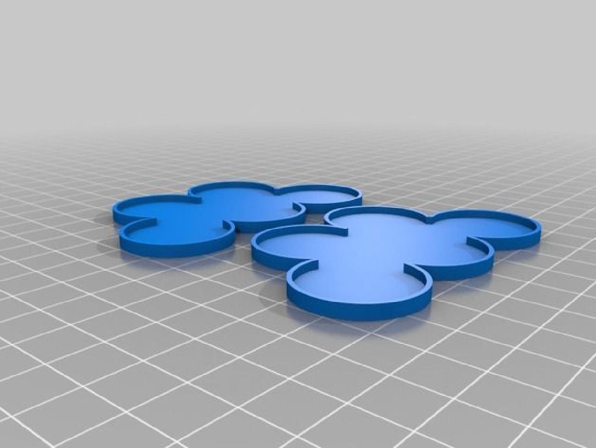 Base Redonda de Miniatura para Wargame de 25mm Bandeja de Movimento para 5 Homens x2