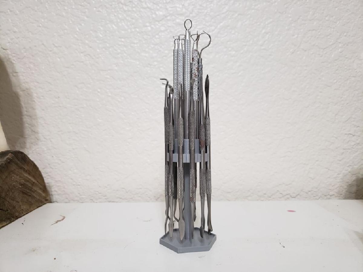Suporte para ferramentas de escultura em cera/argila