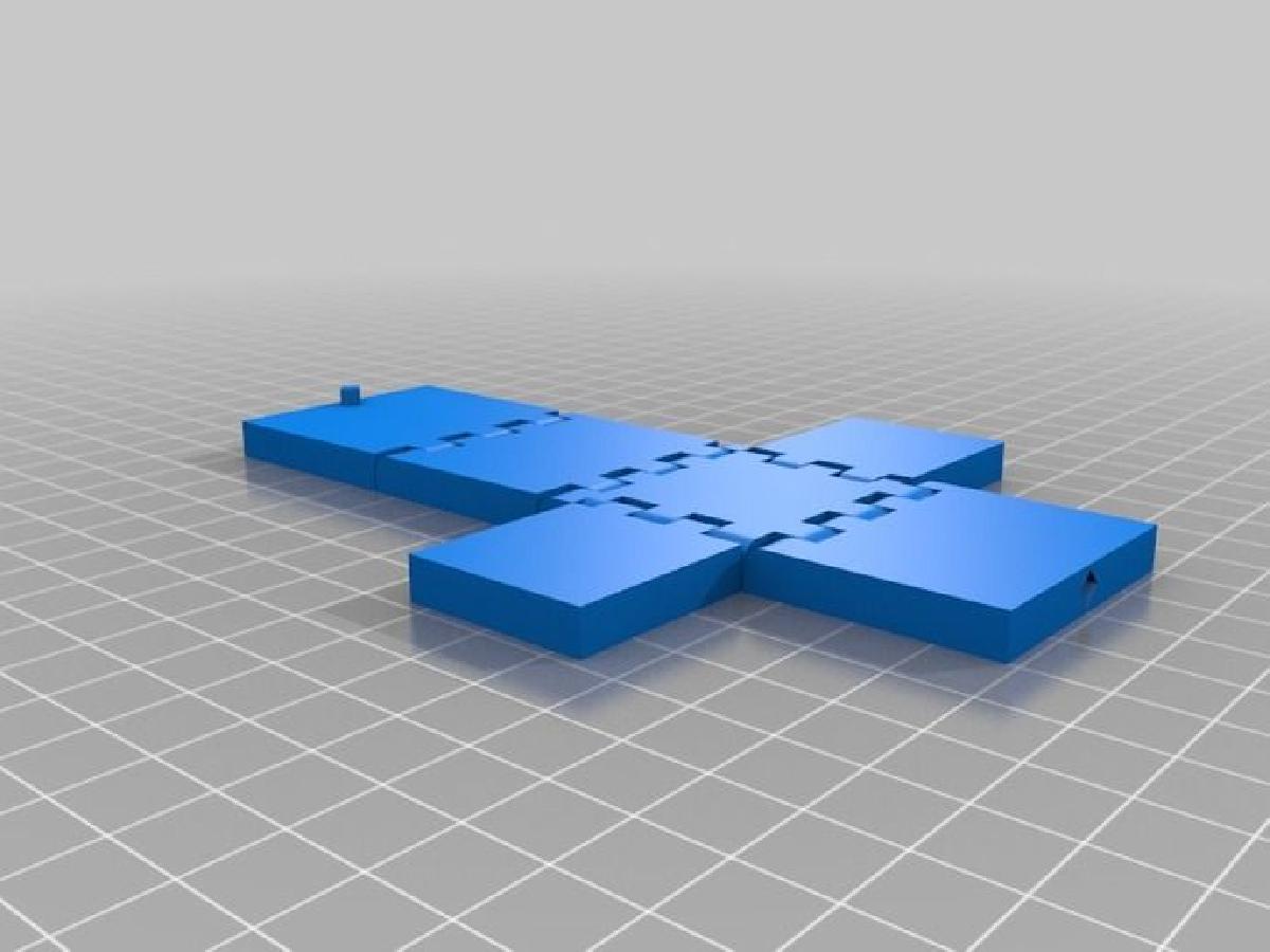 HingeBox Impressa como uma Unidade Montada Sem Suportes