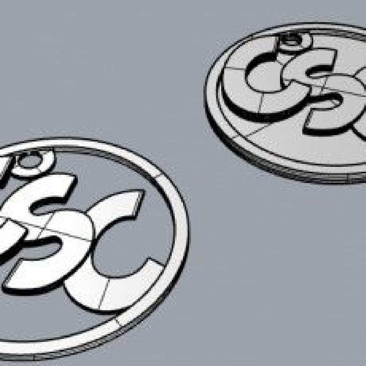 Chaveiro de logotipo com capa sobre capa