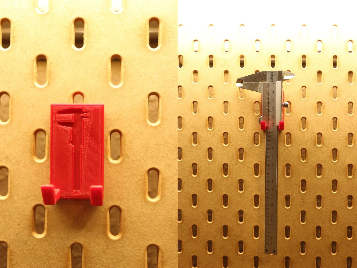 Suporte de Caliper para painel Skadis da Ikea