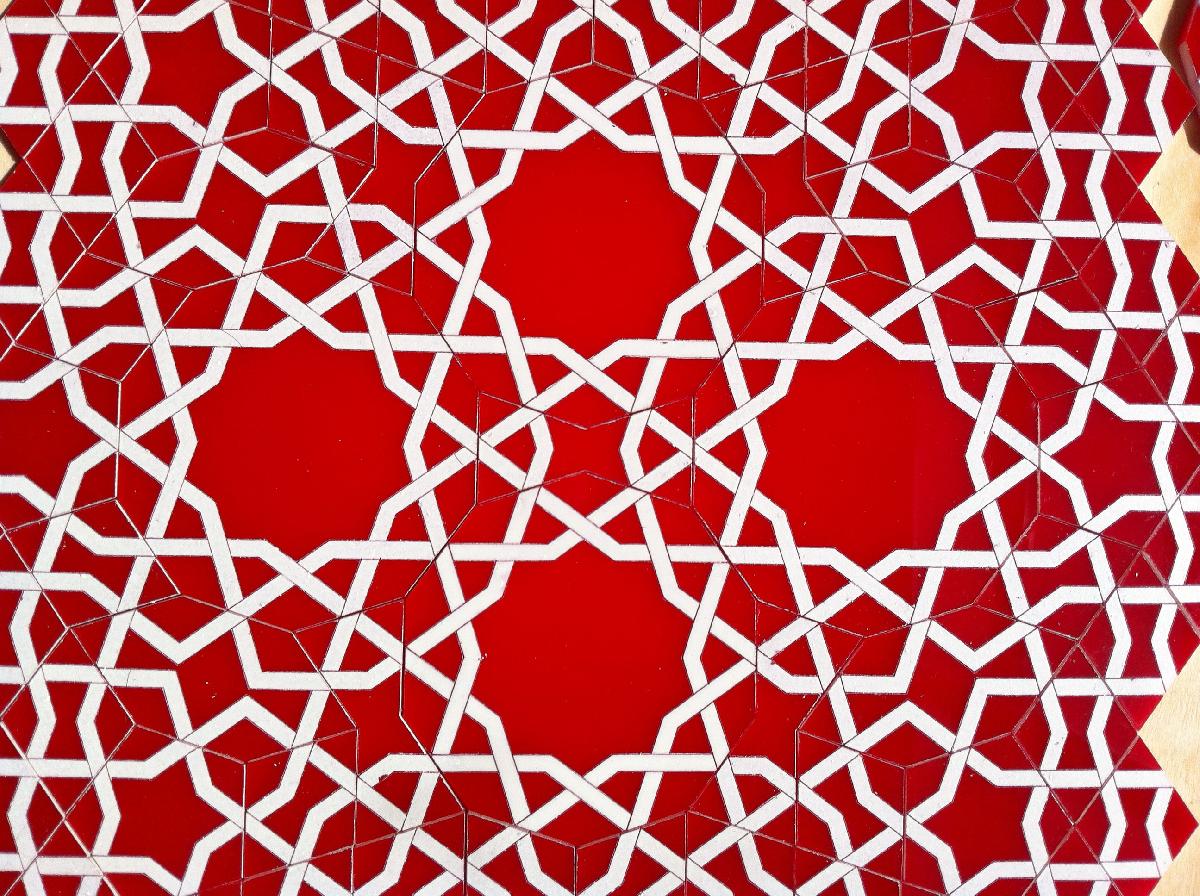 Azulejos Girih   Acrilico   duas linhas