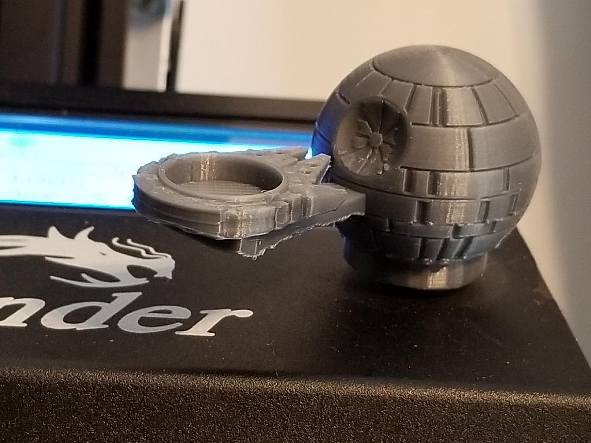 Death Star Falcon botao rotativo para eixo de 6mm Creality Ender 3/5, CR 10, CR 20
