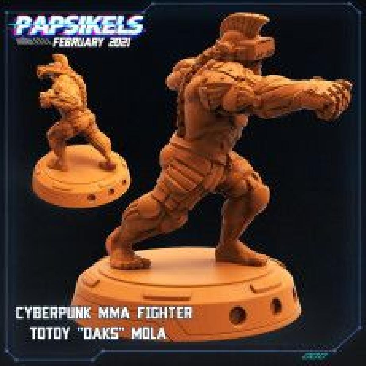 Lutador de MMA Cyberpunk Totoy Daks Mola