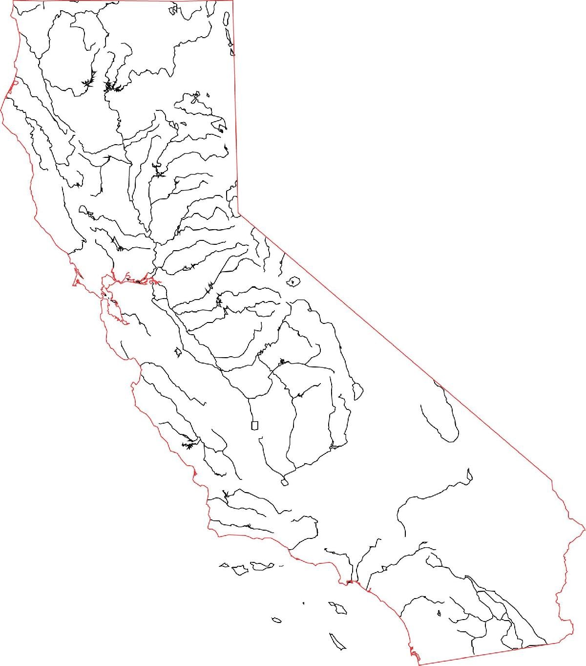 Mapa detalhado da California