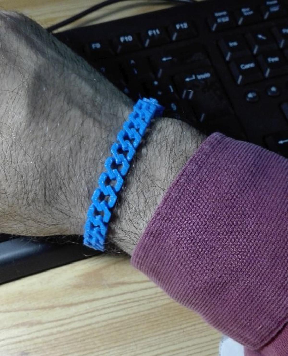 Pulseira de corrente plana   versao M3D