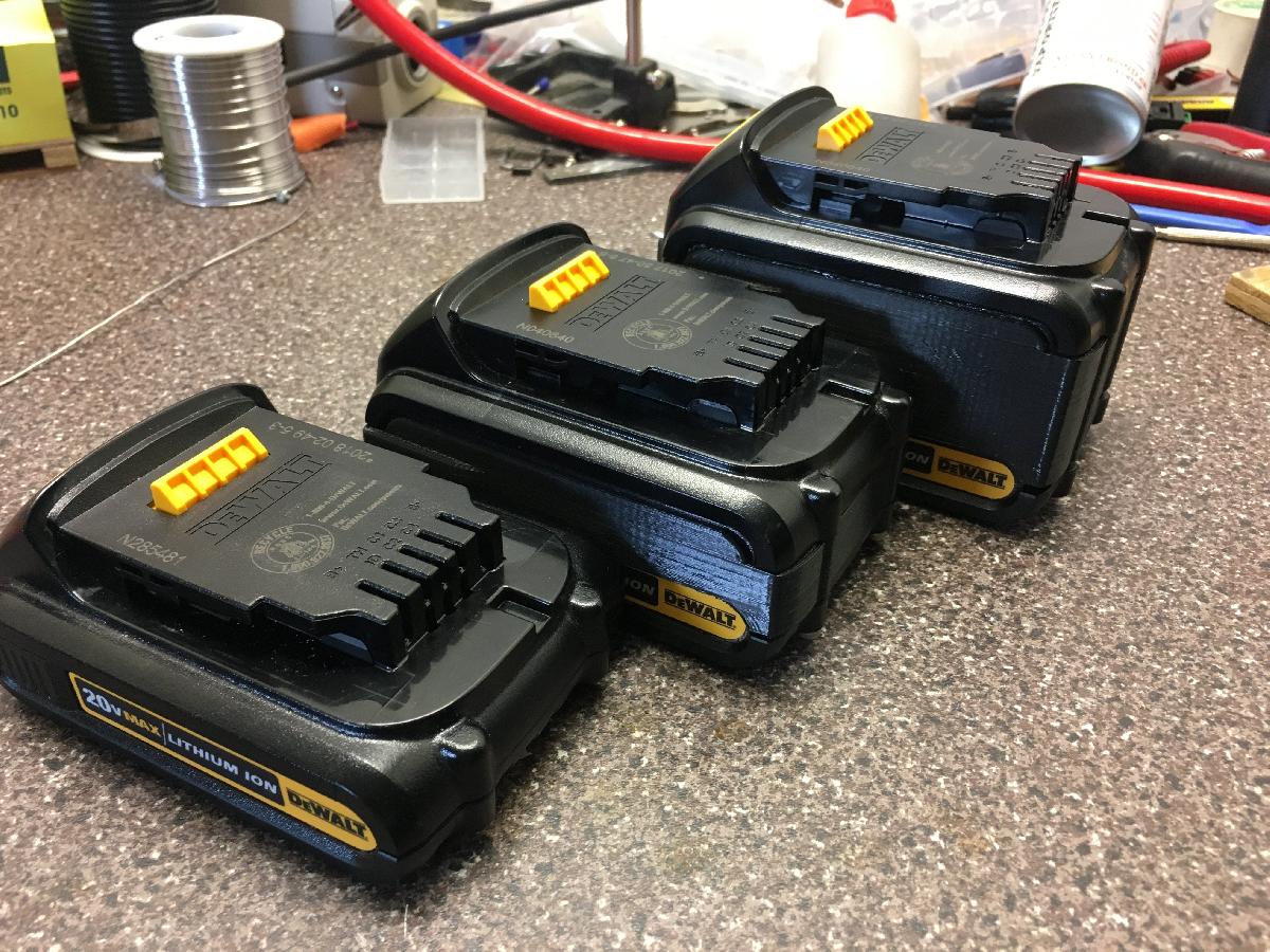 Espacador de atualizacao Dewalt 20v max de 5 celulas para 10 celulas