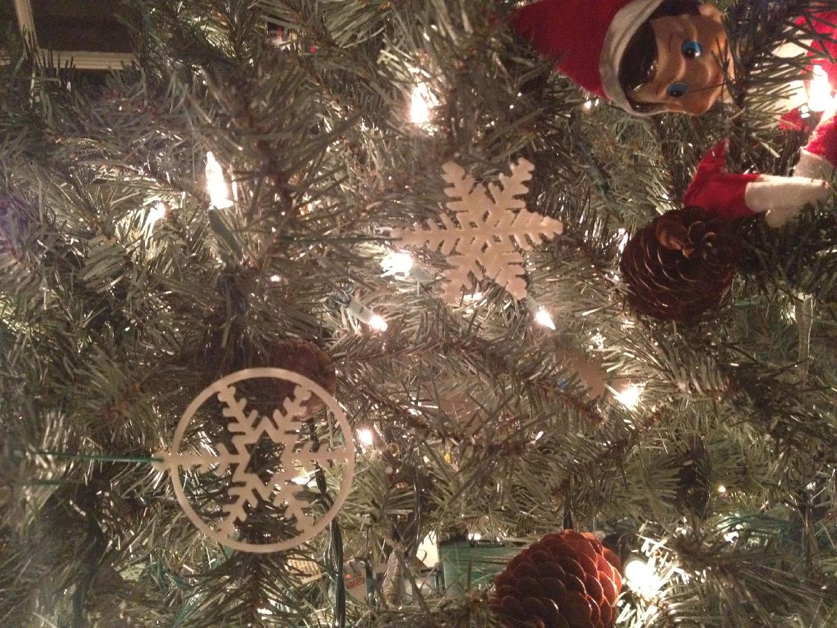 Ornamento de Floco de Neve 6 Pontos