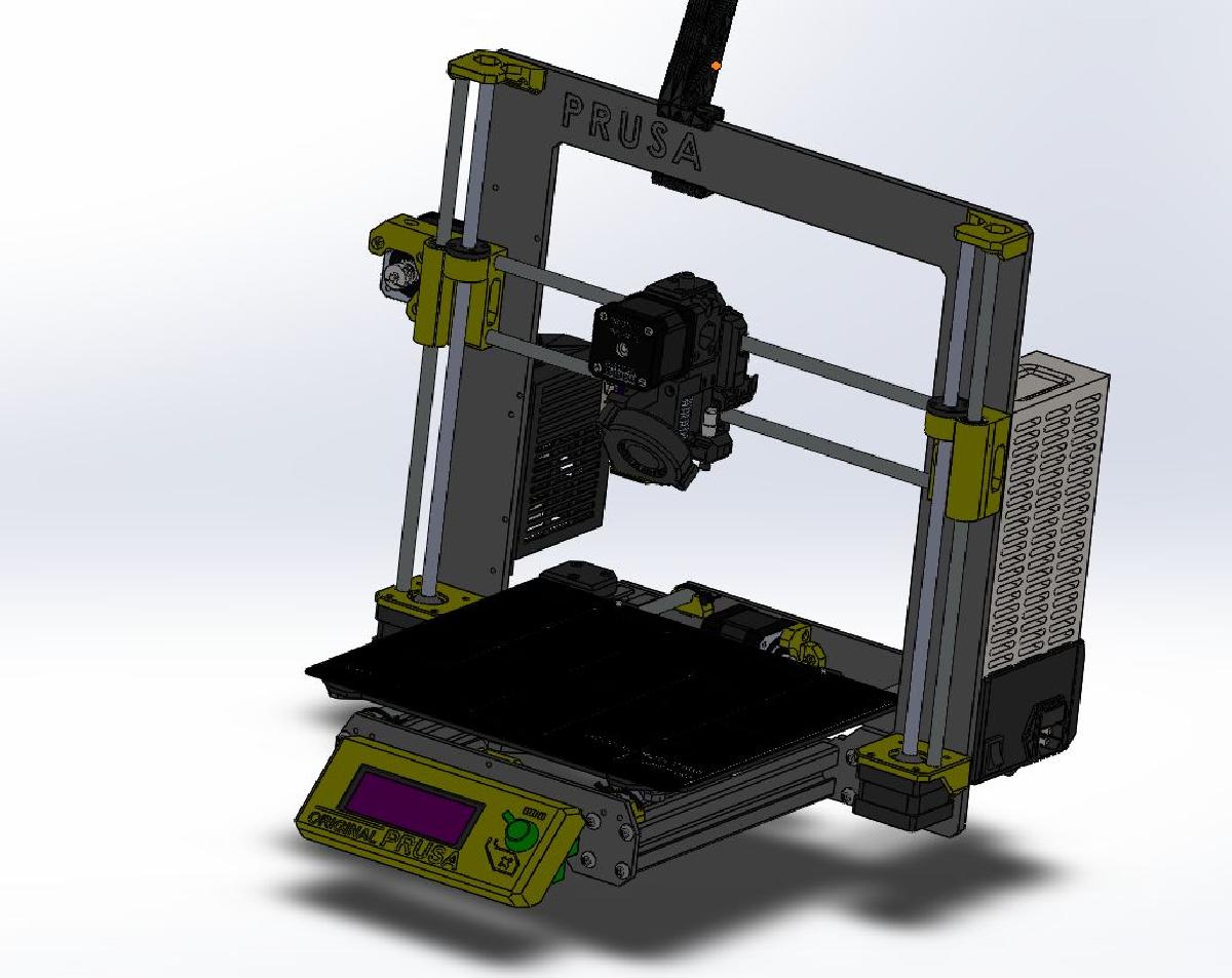 Montagem do Prusa i3 MK3 no SolidWorks (com STEP)