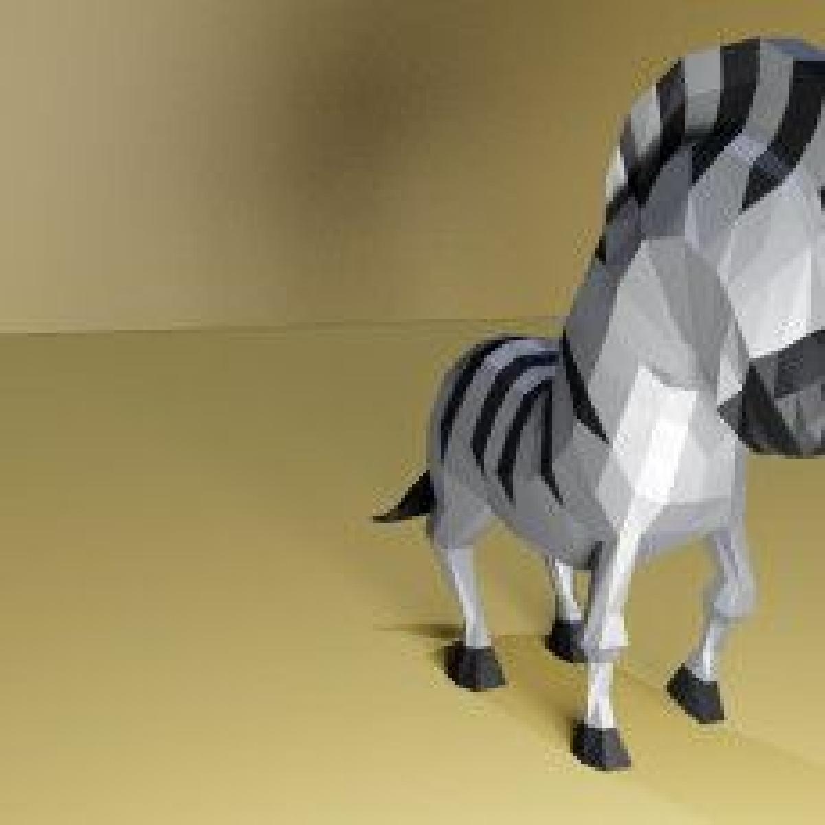 Zebra Low Poly