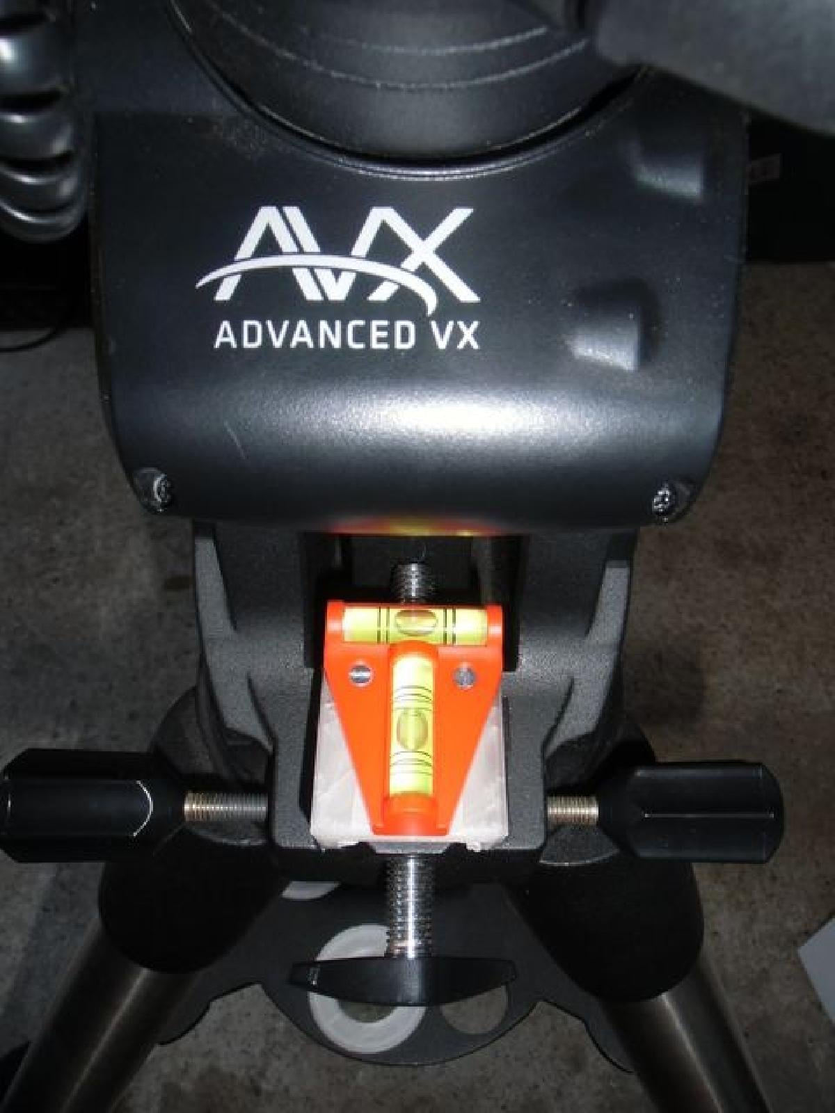 Nivel de bolha de suporte para montagem AVX