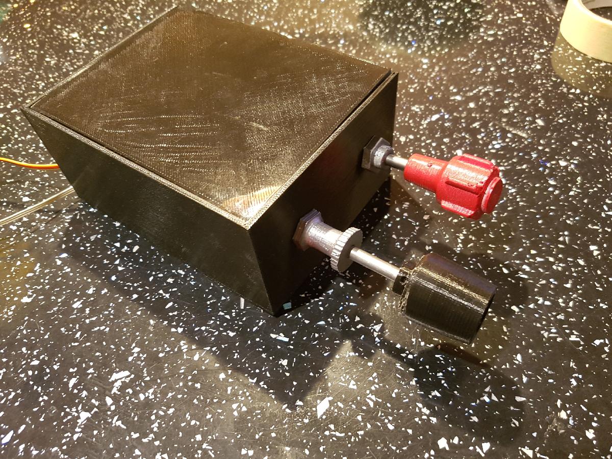 Habitacao de acelerador e mistura para simulador de voo, cessna etc.
