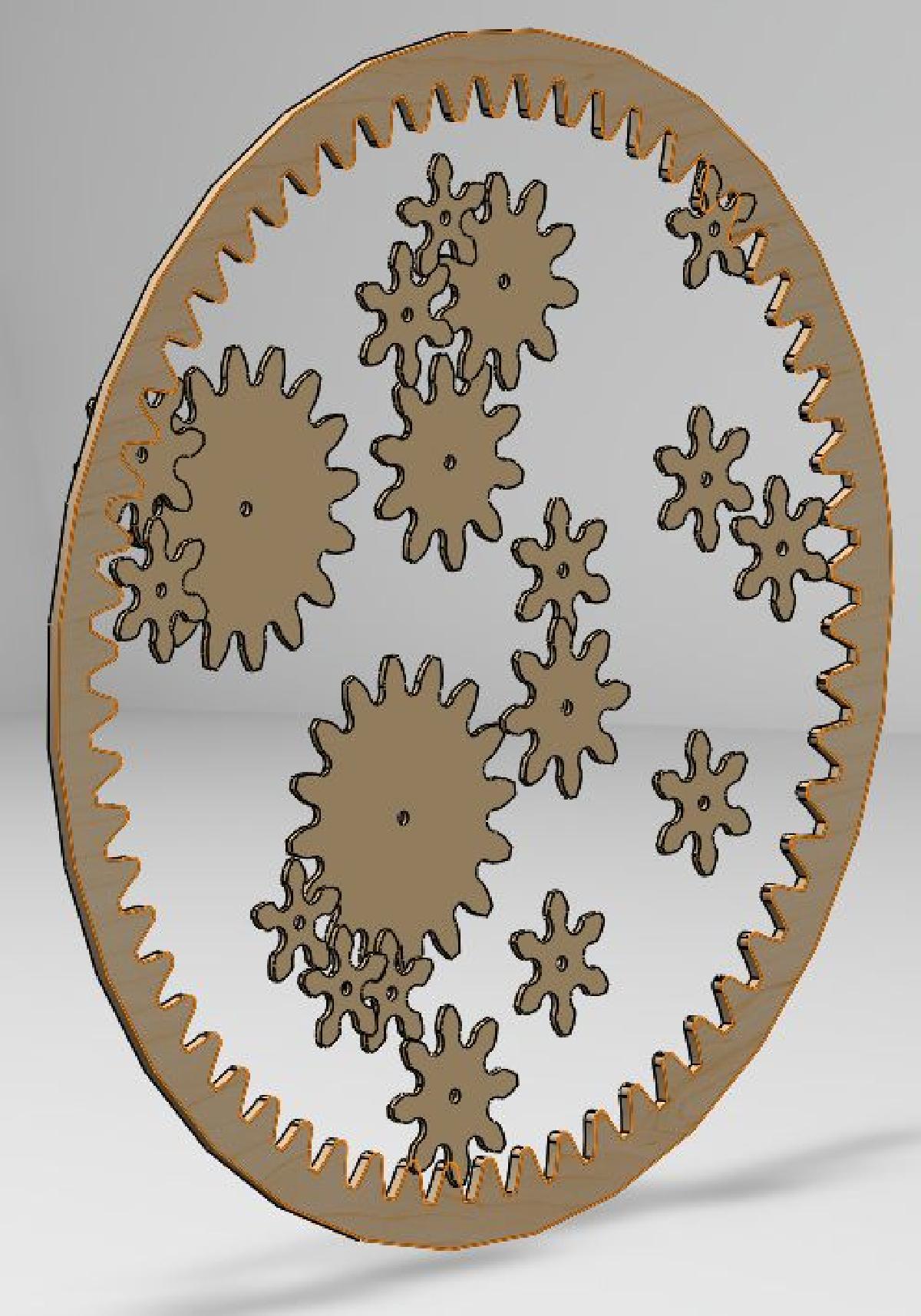 Arquivos de Laser e Shopbot de Engrenagem de Madeira