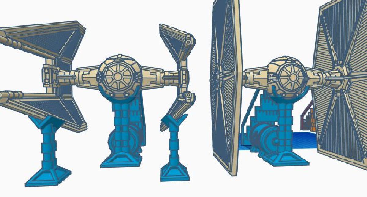 Gaiola de Pouso/Estacao de Reabastecimento TIE (Escala Star Wars Legion)