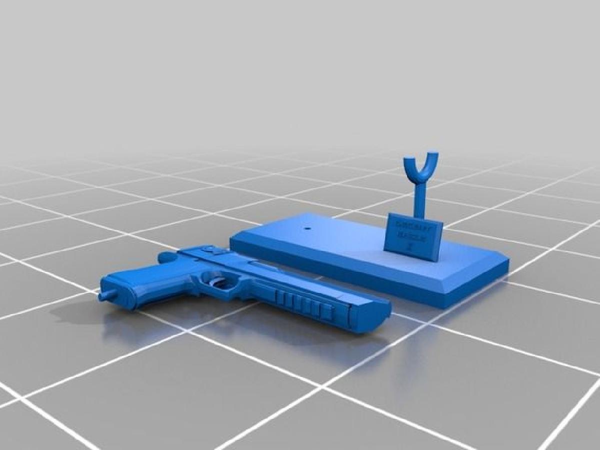 Desert Eagle Cs Go (chaveiro   arma com base)