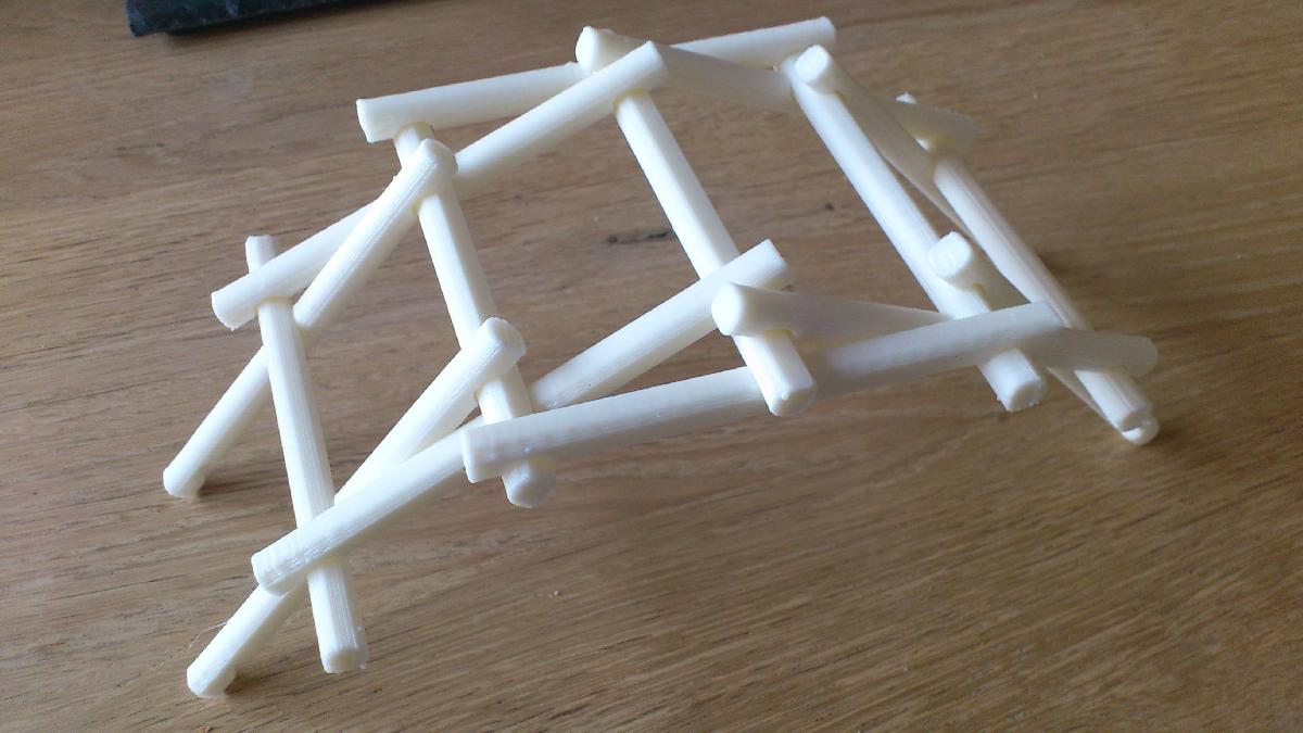 Ponte autossustentavel de Leonardo da Vinci (parametrica)