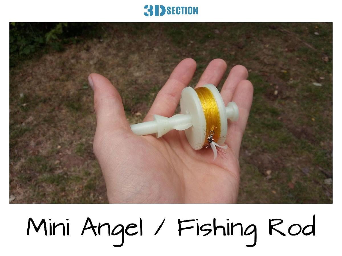 Mini Vara de Pesca (Uma peca   Facil de imprimir)