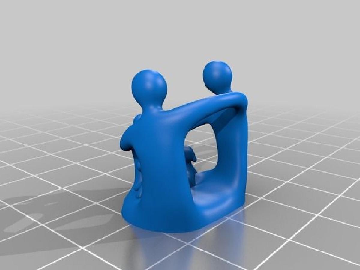 Escultura de cães da família