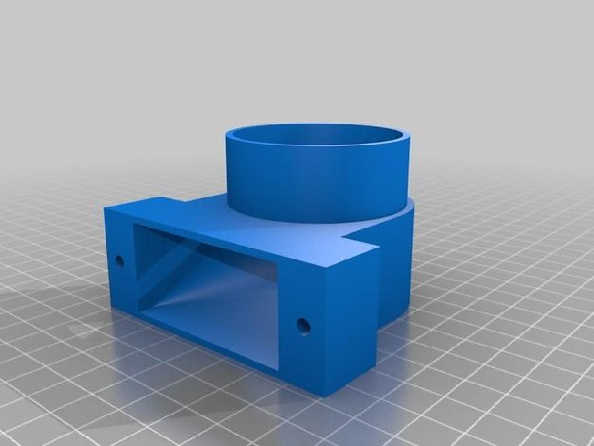 Adaptador de exaustao para ventilador radial (Pabst 120x120mm)