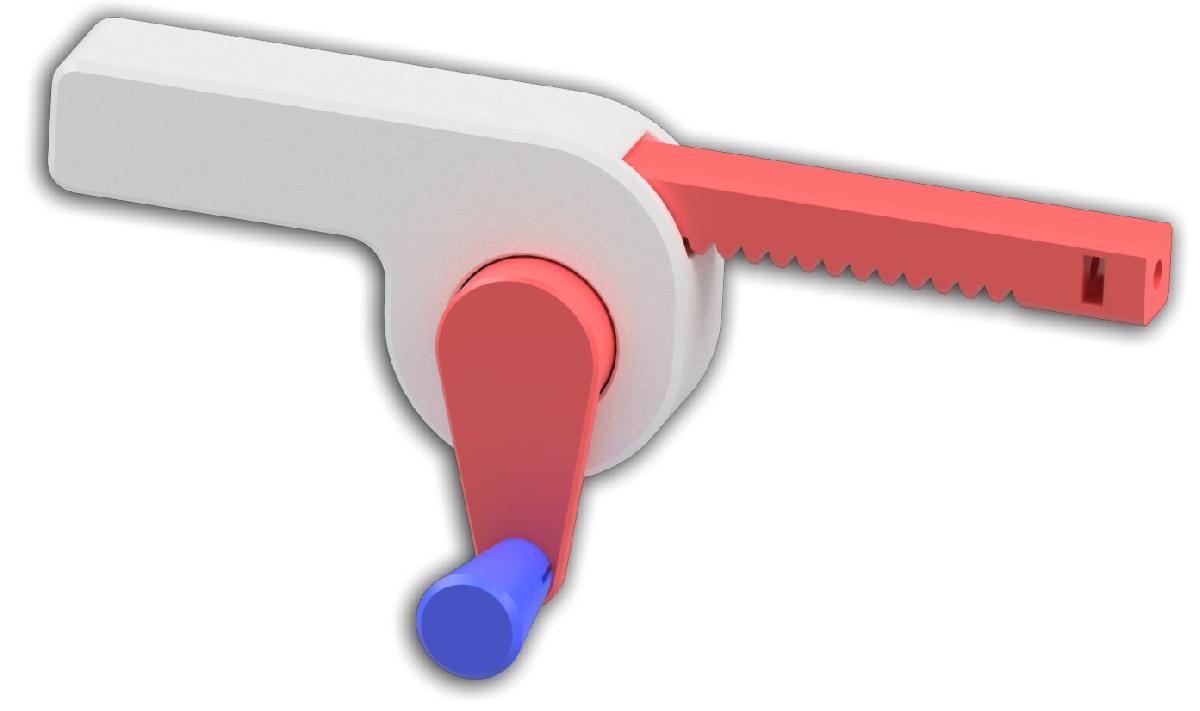 Transmissao de Manivela com Engrenagem e Pinhao