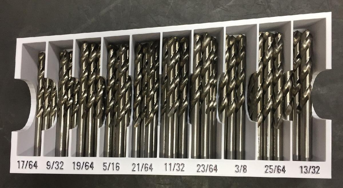 Bandeja de armazenamento de brocas   brocas medias