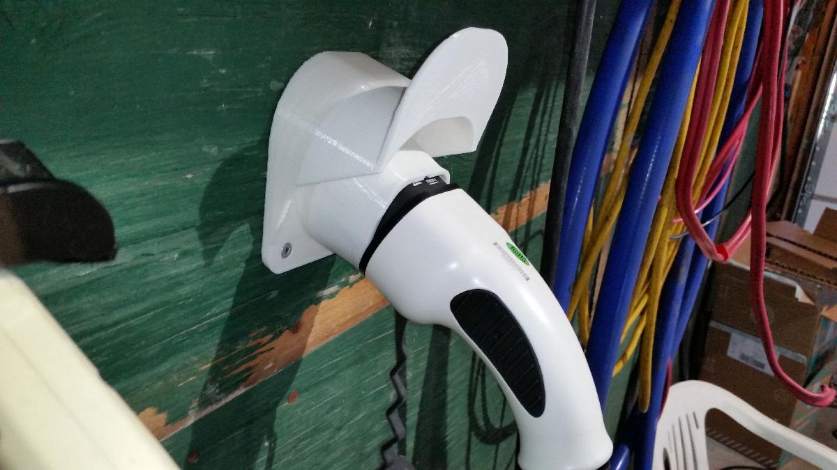Suporte J1772 tipo 2 com carretel de cabo