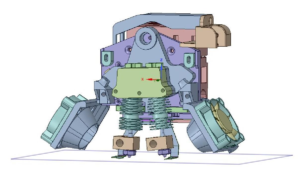 Hotends duplos anti derramamento para impressora 3D Rebel II