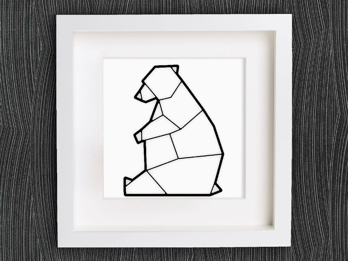 Urso Polar Origami Personalizavel