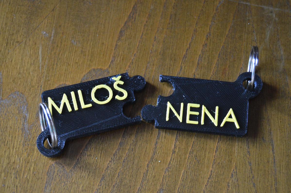 Chaveiro de quebra cabeça personalizável para casais (ou amigos)