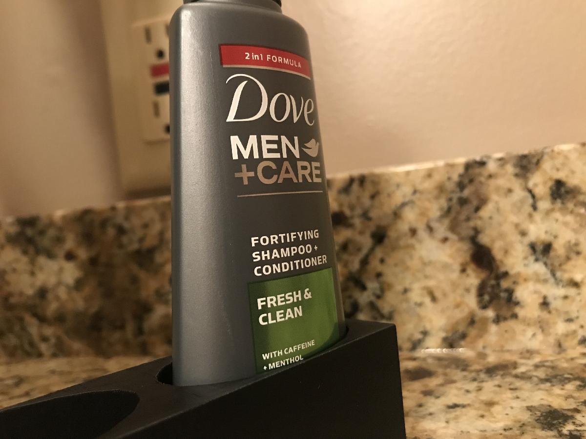 Suporte para Shampoo/Body Wash para Conteineres de 3 OZ da Dove Men + Care