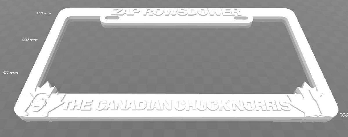Zap Rowsdower   O Chuck Norris canadense, suporte de placa, MST3K