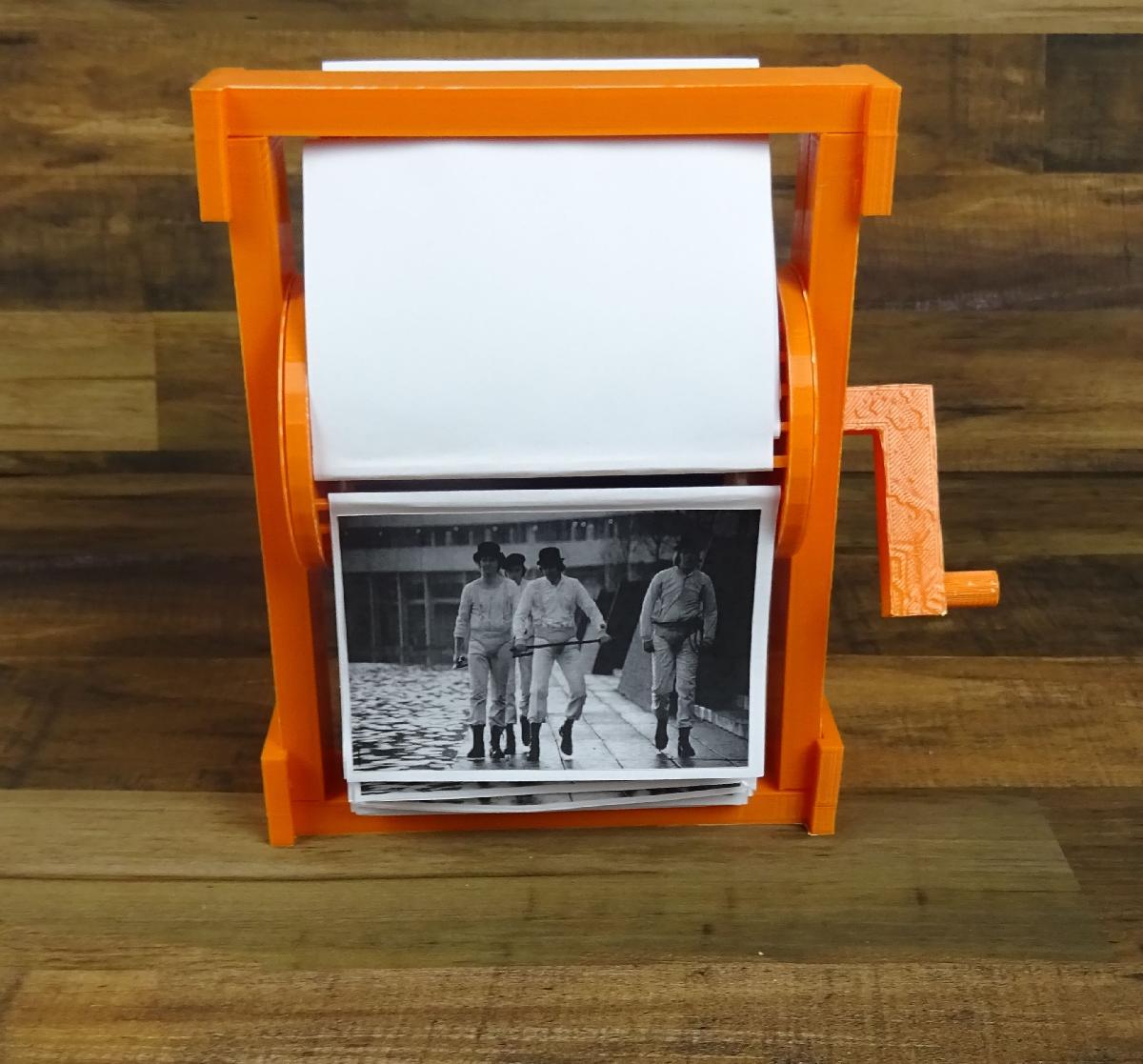 Maquina de Flip Book Impressa em 3D