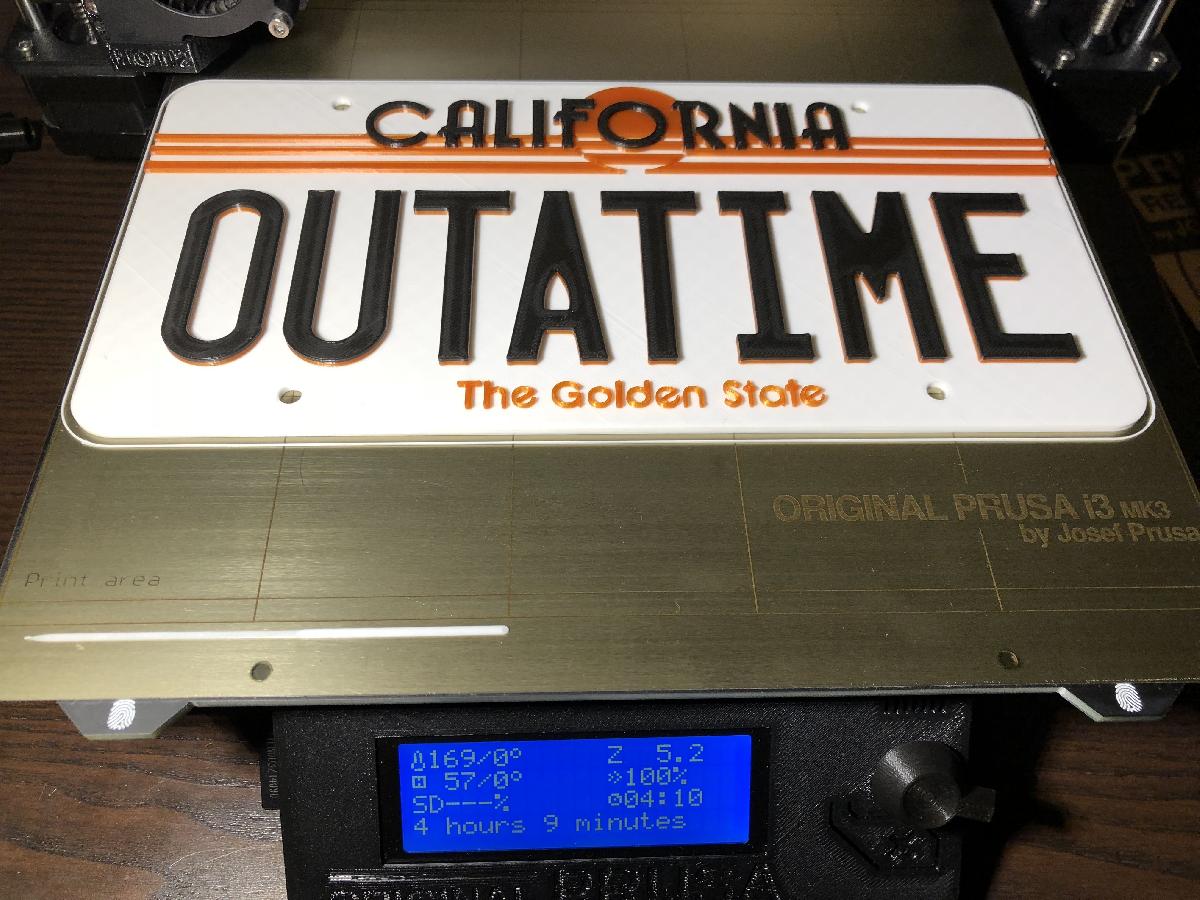 Placa de Licenca de De Volta para o Futuro 1985 [modificada]
