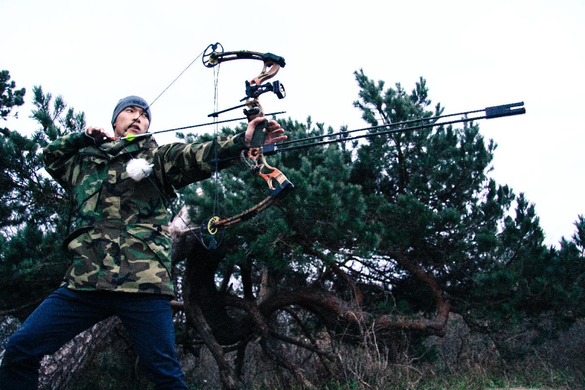 Estabilizador de arco   Com eixos de flecha de carbono, absorvedor de choque e aparencia e peso personalizaveis