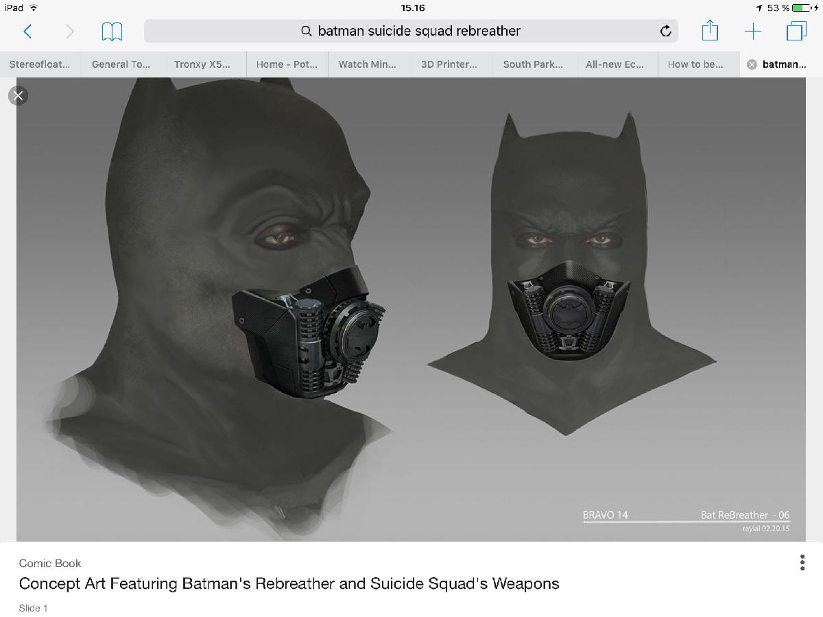 respirador do Batman da equipe de suicidio