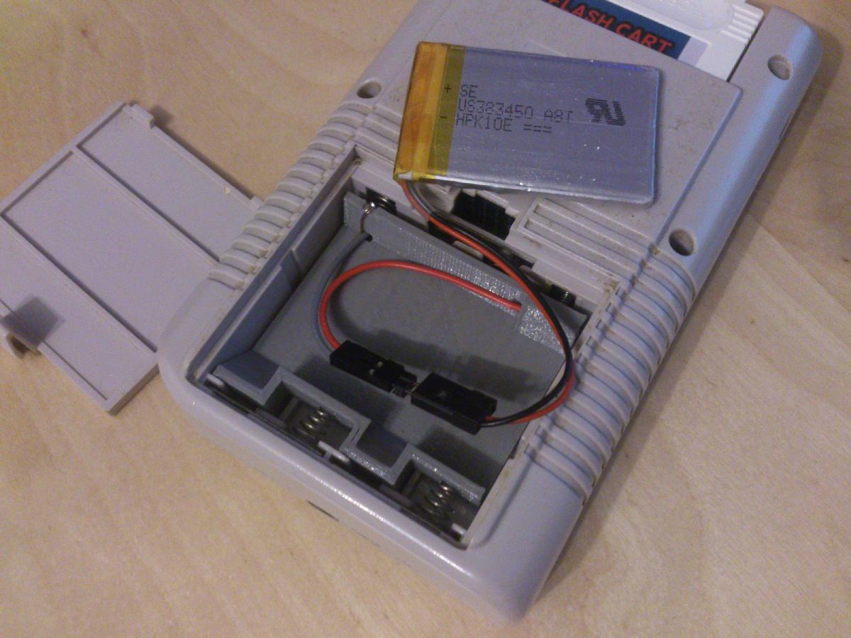 Suporte para bateria LiPo do Game Boy DMG
