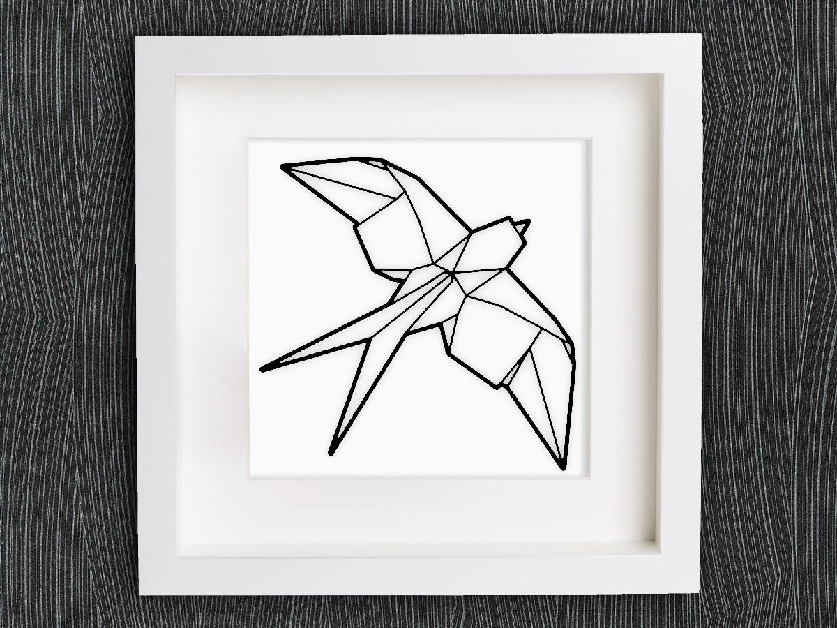 Andorinha de Origami Personalizavel