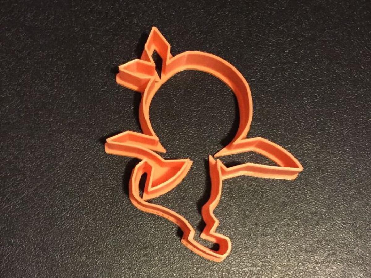 Cortador de Biscoito Passaro Laranja