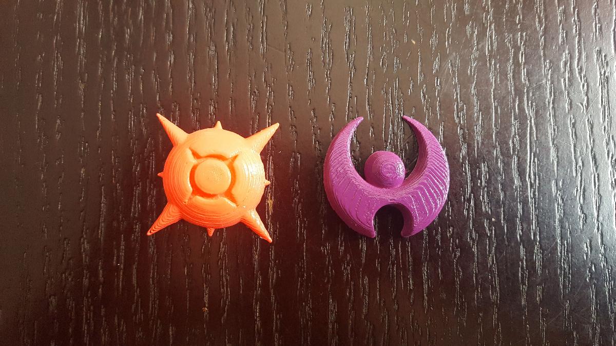 Pins e Chaveiros de Pokemon Sol e Lua