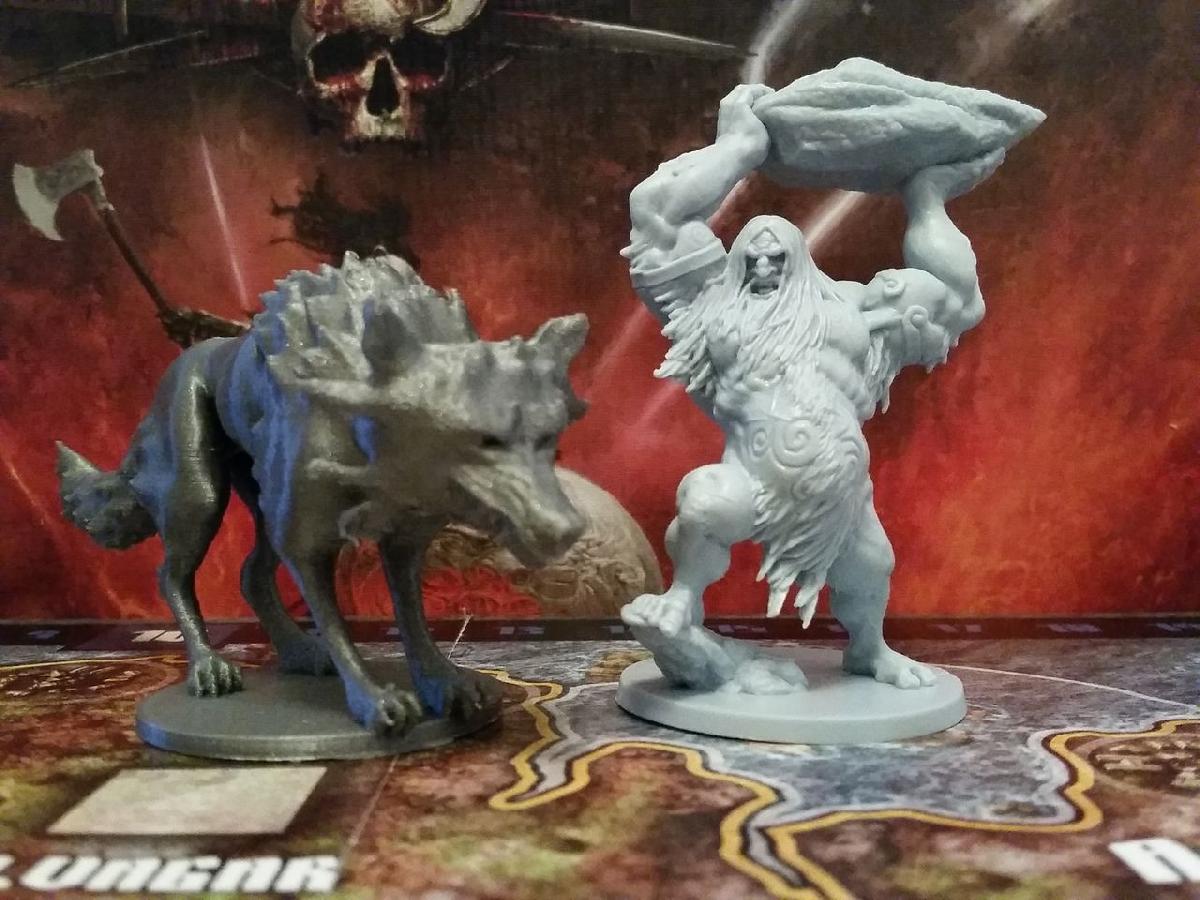 Fenrir mini, proxy para Blood Rage Exclusivo do Kickstarter