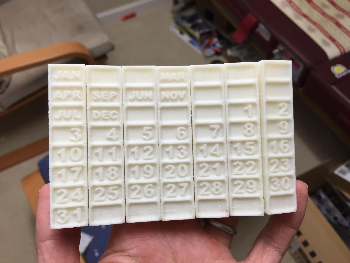 Calendario Rolante de 2016