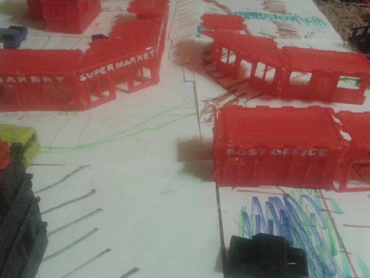 Miniature SHOPS, Stores, Mall for Model HO RailRoads   Parts