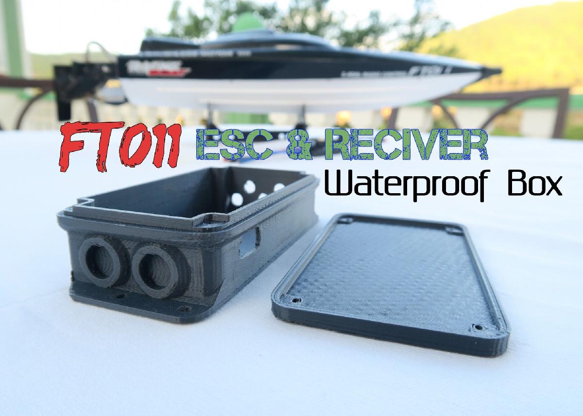 Caixa a prova dagua para ESC e receptor   Para modelo de barco de corrida FT011 {melhoria para agua salgada}