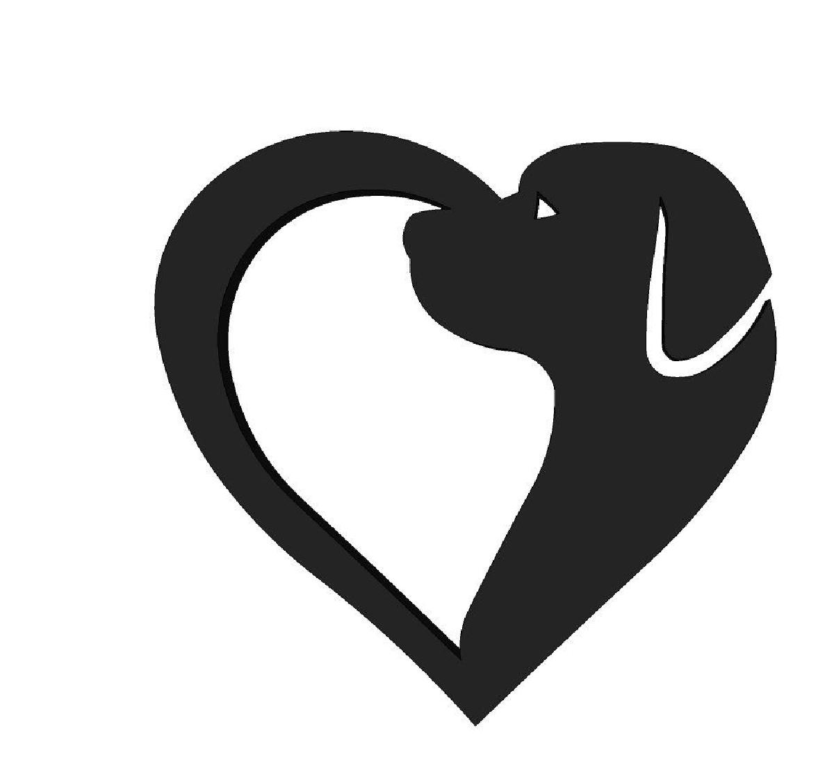 Design de Coracao de Cachorro