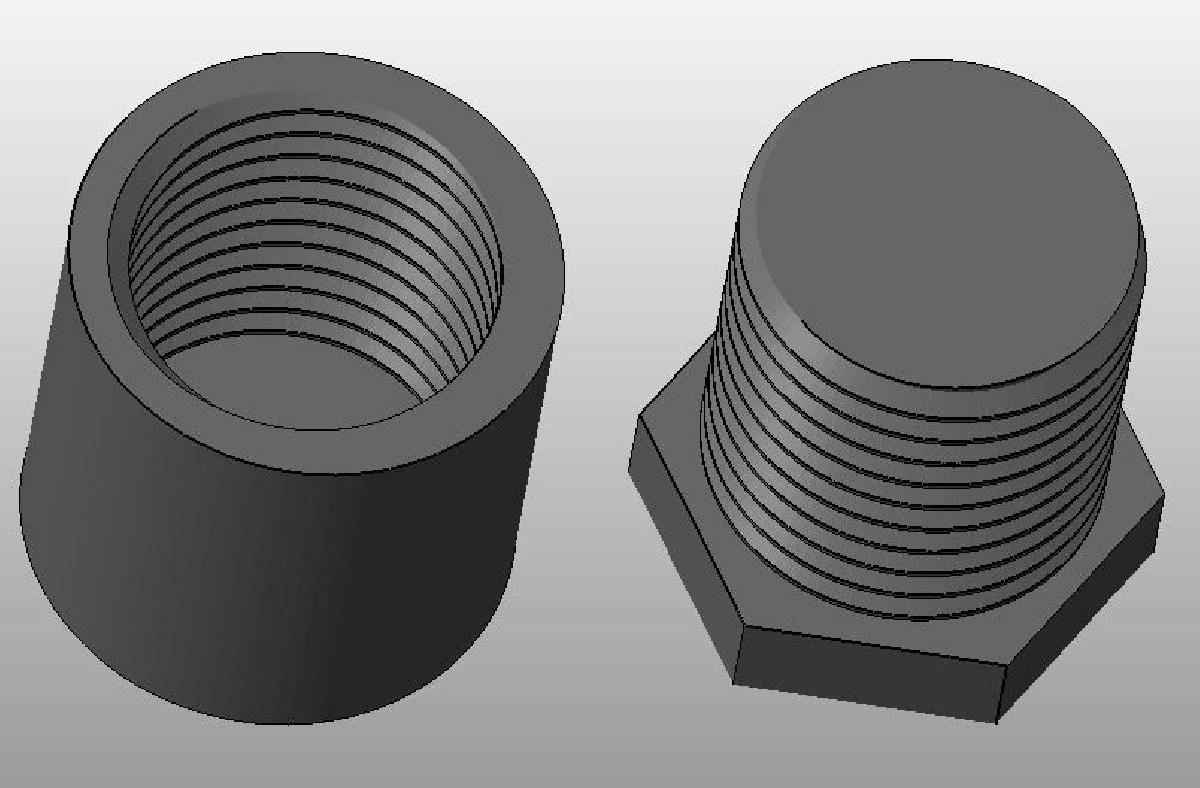 Parafuso e Porca Inversos (Canhotos) para Testar sua Impressora 3D