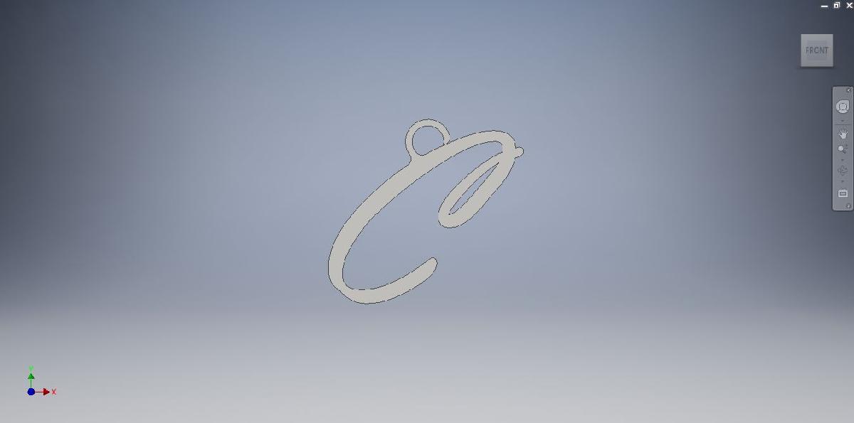 Chaveiro Letra C Simples