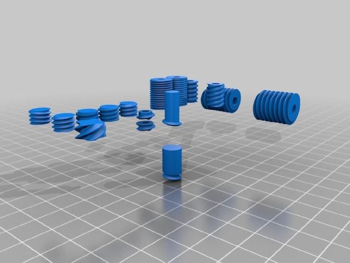 Helix OpenScad para perfil 2D personalizado e muitos tipos de rosca
