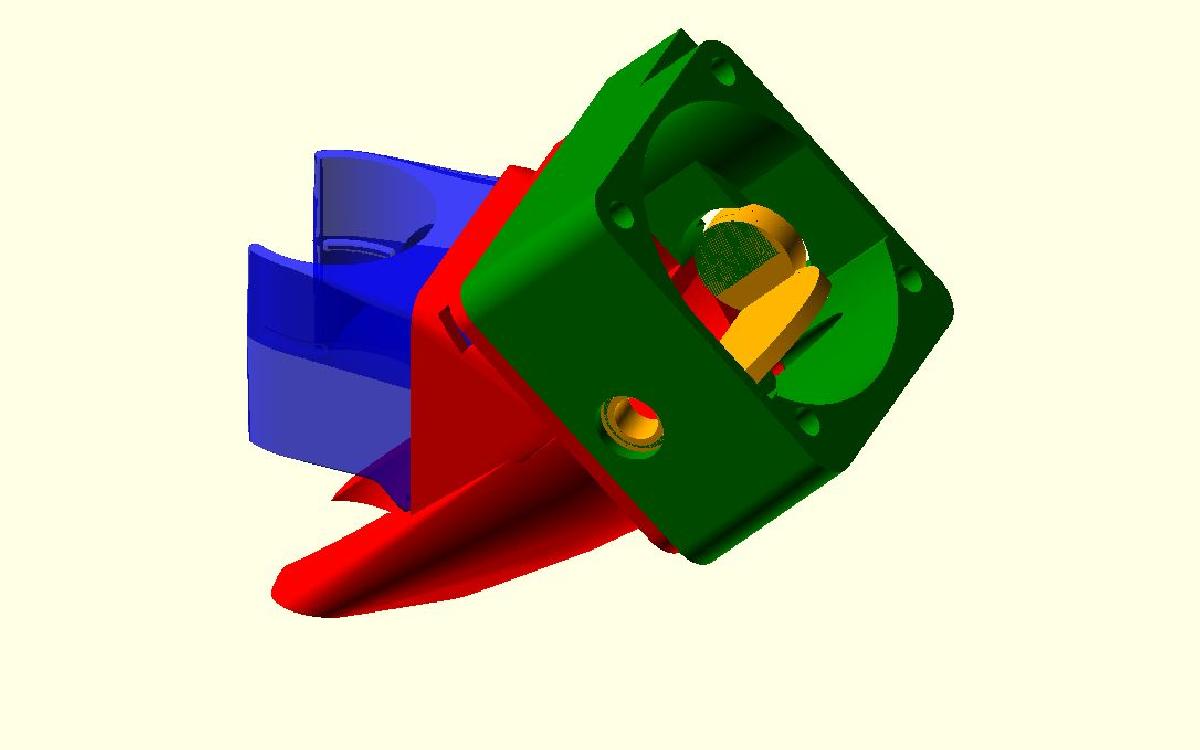 Ventilador E3D V6 com aba controlada por servo